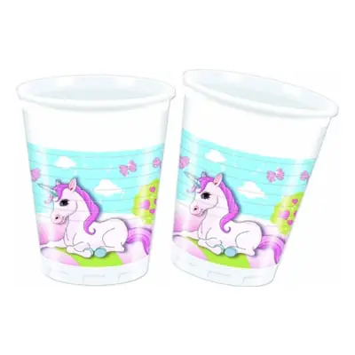Plastmuggar Unicorn - 8-pack