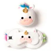 Resteazzz Unicorn travel pillow eye mask