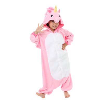 Rosa Enhörning Barn Kigurumi - Medium