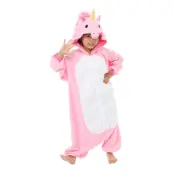 Rosa Enhörning Barn Kigurumi - Small