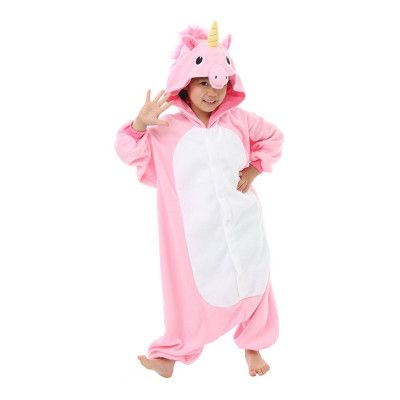 Rosa Enhörning Barn Kigurumi - Small