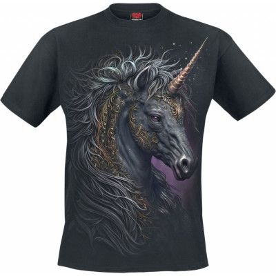 Spiral - Enhörning T-shirt - Celtic Unicorn - M 4XL - för Herr - svart