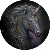 Spiral - Gothic Skärbräda - Celtic Unicorn - för  flerfärgad