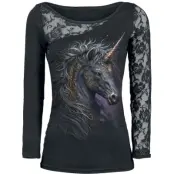 Spiral Långärmad tröja - Celtic Unicorn - S XXL - för Dam - svart