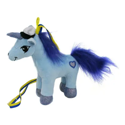 Studentdjur Blå Enhörning med Studenmössa - 20cm