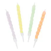 Tårtljus Pastell Waves - 8-pack