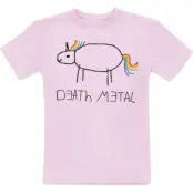 Tierisch - Enhörning T-shirt - Barn - Death Metal Unicorn - 104 140 - för barn - rosa