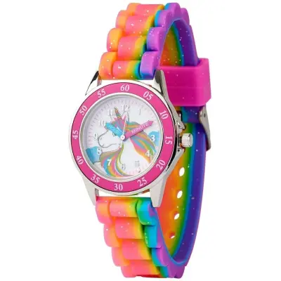 Time Teacher Armbandsklocka Rainbow Unicorn - Accutime -  Leksaksaffären