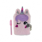 Tinka Mini Plush Diary with Lock Unicorn Pink 8-802132
