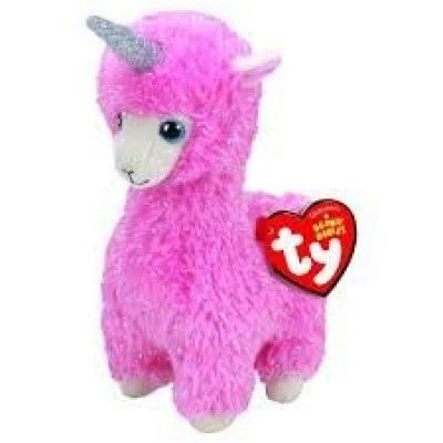 TY Beanie Boos LANA Rosa Lama med horn