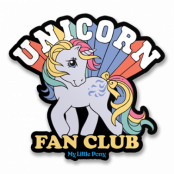 Unicorn Fan Club Sticker, Accessories