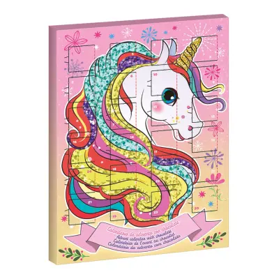 Unicorn/Enhörning Chokladkalender - 50 gram