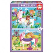 Unicorns and Fairies puzzle 2x20pcs