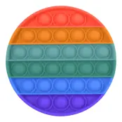 Pop It Fidget Toy - Rund Flerfärgad