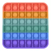 Pop It Fidget Toy - Kvadratisk Regnbåge