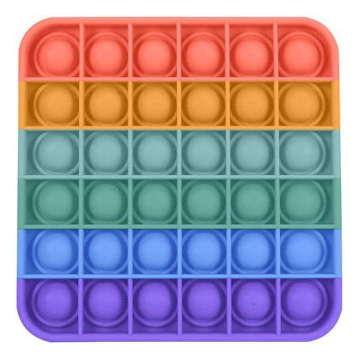 Pop It Fidget Toy - Kvadratisk Regnbåge