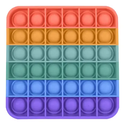 Pop It Fidget Toy - Kvadratisk Regnbåge