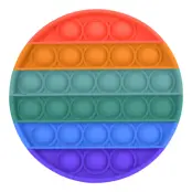 Pop It Fidget Toy - Rund Regnbåge