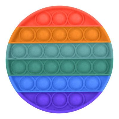Pop It Fidget Toy - Rund Regnbåge
