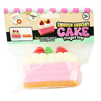 Smoosh Squishy Cake Strawberry - Leksaksaffären -  Leksaksaffären