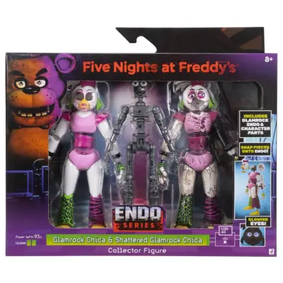Five Nights at Freddys Endo Series Glamrock Chica&Shattered Glamrock Chica - Five Nights at Freddys -  Leksaksaffären