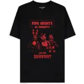Five Nights At Freddy's - gaming T-shirt - Can You Survive - S XXL - för Herr - svart