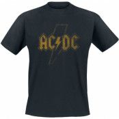 AC/DC T-shirt - Distress Flash - S XXL - för Herr - svart