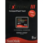 Minneskort SanDisk Extreme 3 Compact Flash 8GB