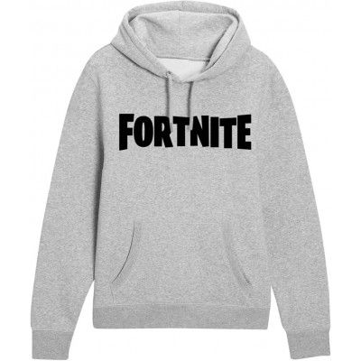 Fortnite Hoodie Grå : Storlek - M
