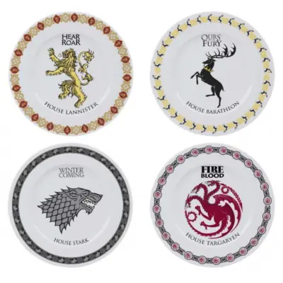 4st Porslinstallrikar 21cm - Game Of Thrones - Houses