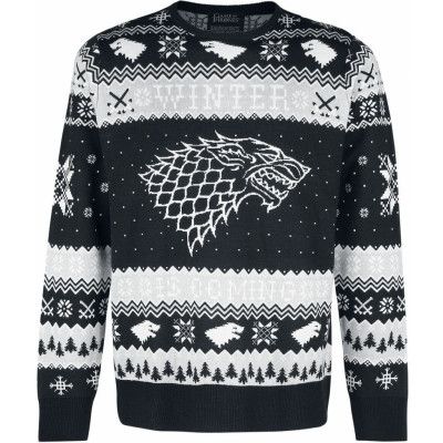 Game Of Thrones Christmas jumper - Winter Is Coming - XS 5XL - för Herr - grå