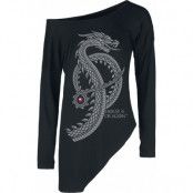 Game Of Thrones Långärmad tröja - House Of The Dragon - Fear The Dragon - M XXL - för Dam - svart