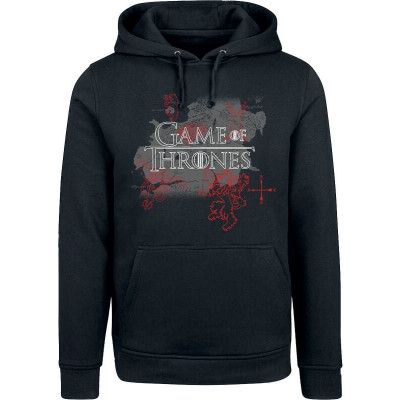 Game Of Thrones Luvtröja - Westeros Map - S XXL - för Herr - svart