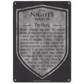 Game of Thrones - Nights Watch Tin Sign 21 x 15 cm
