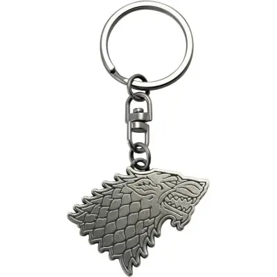 Game Of Thrones Nyckelring - Stark - för  silverfärgad