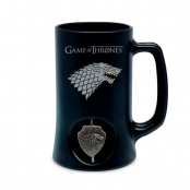 Game Of Thrones Stark Spinning Logo Black Stein
