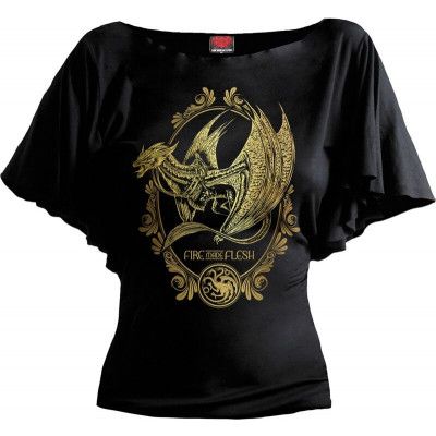 Game Of Thrones T-shirt - House of the Dragon - 2 - Filigree - S XL - för Dam - svart