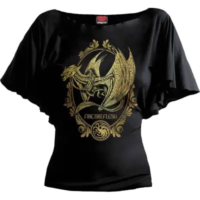 Game Of Thrones T-shirt - House of the Dragon - 2 - Filigree - S XL - för Dam - svart