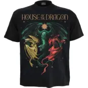 Game Of Thrones T-shirt - House of the Dragon - 2 - Tri Dragons - S XXL - för Herr - svart