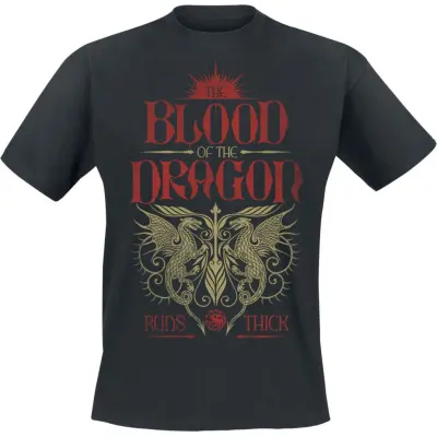 Game Of Thrones T-shirt - House of the Dragon - Blood Of The Dragon - S 3XL - för Herr - svart