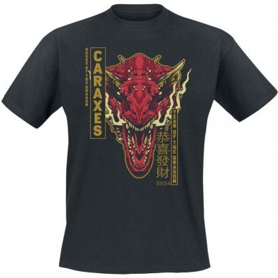 Game Of Thrones T-shirt - House Of The Dragon - CARAXES Dragon - S XL - för Herr - svart