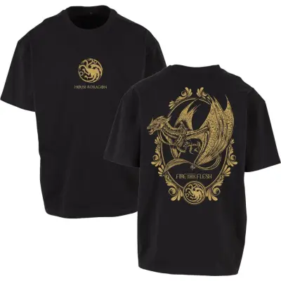 Game Of Thrones T-shirt - House of the Dragon - Fire Made Flesh - M 3XL - för Herr - svart