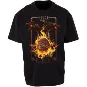 Game Of Thrones T-shirt - House of the Dragon - Fire Will Reign - M 3XL - för  svart