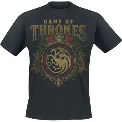 Game Of Thrones T-shirt - Targaryen Ornaments - S XL - för Herr - svart