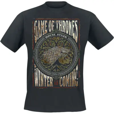 Game Of Thrones T-shirt - Winter Is Coming - S L - för Herr - svart
