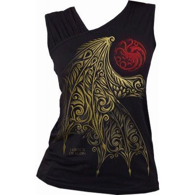 Game Of Thrones Topp - House of the Dragon - Wing Logo - S M - för Dam - svart