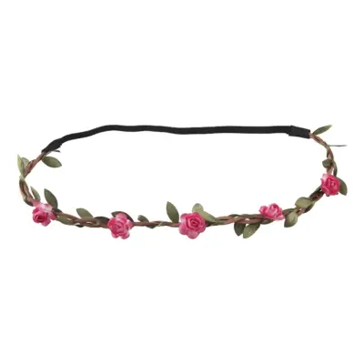 Hårband med Blommor Rosa