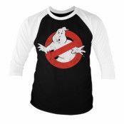 Ghostbusters Distressed Logo Baseball 3/4 Sleeve Tee, Long Sleeve T-Shirt