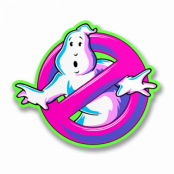 Ghostbusters Neon Logo Sticker, Accessories