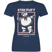 Ghostbusters T-shirt - Stay Puft - S XL - för Dam - marinblå